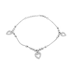 Браслет из серебра куб.циркон., ТФБ-76