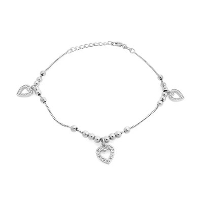Браслет из серебра куб.циркон., ТФБ-76