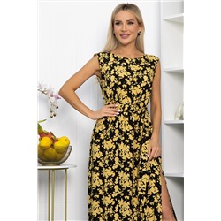 Платье Иниша (черно-желтое) П13924-4М