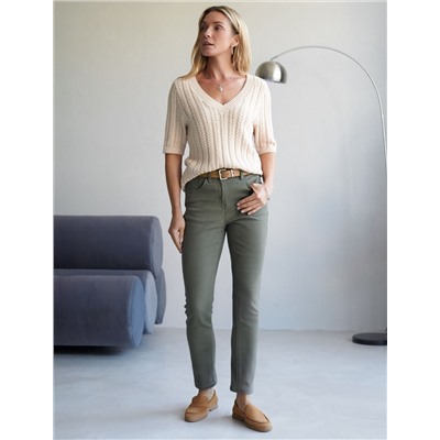 Джемпер фактурной вязки из хлопка с кашемиром