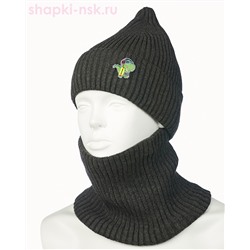 02-81-M Комплект для мальчика флис (шапка+снуд) (48-50)