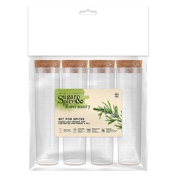 Набор для специй Sugar&Spice Rosemary 4 штуки с пробковыми крышками SE105312996
