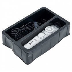 Машинка для стрижки волос 2 Вт DELTA LUX DE-4208A аккумуляторная белая с серебристым