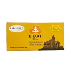 BHAKTI Dhoop, Patanjali (БХАКТИ мягкие благовония дхуп, Патанджали), 10 палочек.