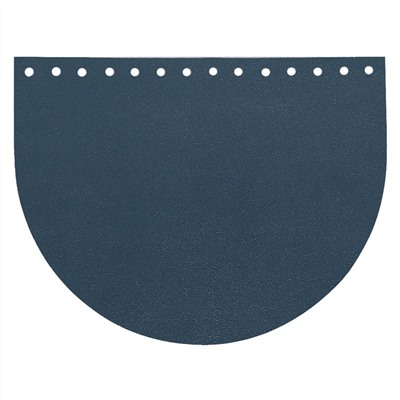 Кожа - Крышка-клапан овал 15 х 20 см. Navy blue