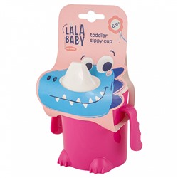 Поильник детский Lalababy Play with Me Hello, Dino! LA2066МЛН малиновый