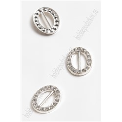 Пряжка со стразами (5 шт) 19*16 мм "Овал" SF-2045