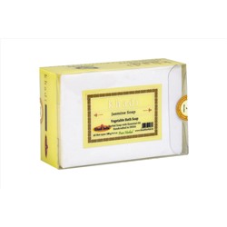 Khadi VEGETABLE JASMINE SOAP, Khadi India (ЖАСМИНОВОЕ РАСТИТЕЛЬНОЕ МЫЛО ручной работы с эфирными маслами, Кхади Индия), 100 г.