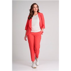 Liona Style 755 яркий_коралл, Брюки,  Жакет,  Майка