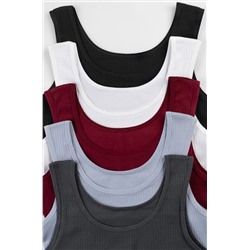 Майка-топ в рубчик для девочки 5шт. Happyfox