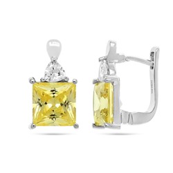 Серьги из серебра крайола циркон, Санторини