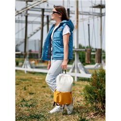 Жилет с планкой для девочки сизый