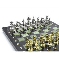 Шахматы подарочные с металлическими фигурами "Дон Кихот", 250*250мм