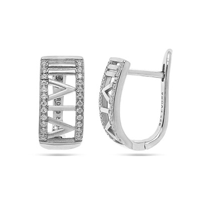 Серьги из серебра куб.циркон., МЦВА385