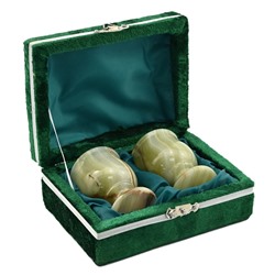 Пара рюмок из камня оникса "Классика" 50*50*70мм в подарочной упаковке