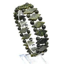 Браслет из змеевика, 17-18см