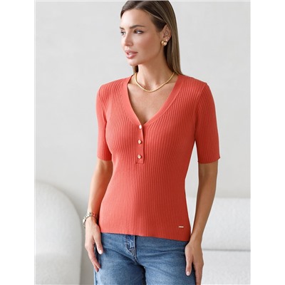 Джемпер тонкой вязки из вискозы с нейлоном