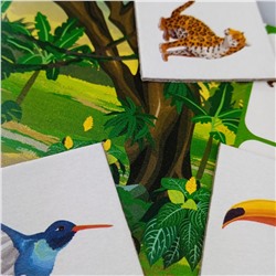 Малое картонное лото для детей «Зоопарк»