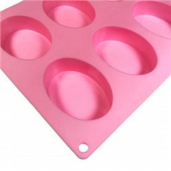 Форма силиконовая "Овал", 6 ячеек