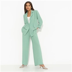 Брючный костюм из лёгкой ткани, Стиль по-французски (green, 2 в 1)