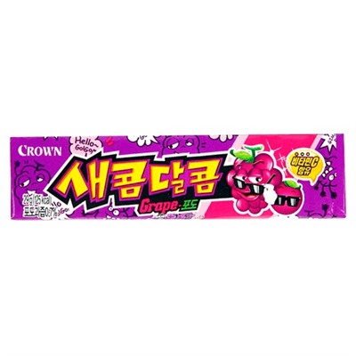 Жевательная конфета со вкусом винограда Crown, Корея, 29 г