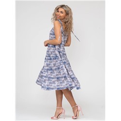 Сарафан женский Текс-Плюс, цвет синий белый бежевый