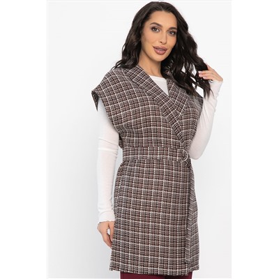 Жилет костюмный из твида Жюлли (кофе) Б14489-4М