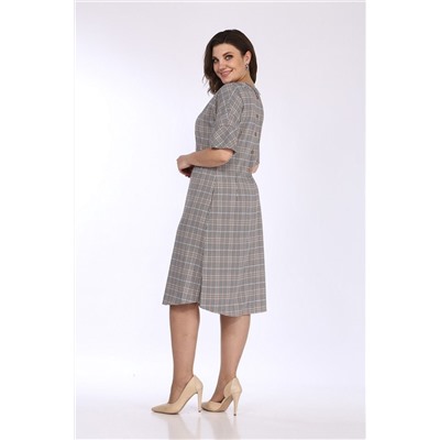 Lady Style Classic 1632 бежевый_клетка, Платье