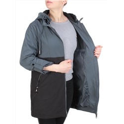 FY-197 AQUAMARINE/BLACK Ветровка женская АЛИСА (65% хлопок, 35% полиэстер) размер 52