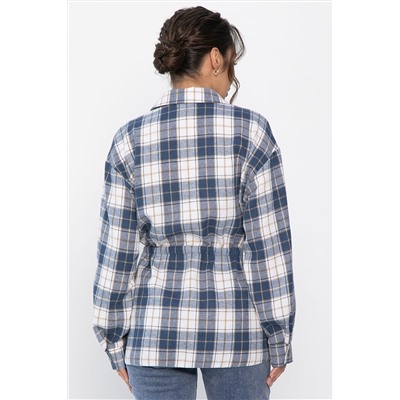 Рубашка хлопковая Джанет (сине-белая) Б14272-4М