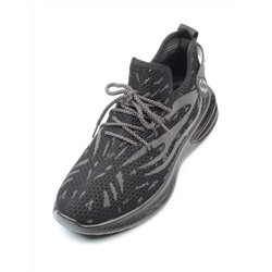 HA101 BLACK/GRAY Кроссовки летние мужские (текстиль) размер