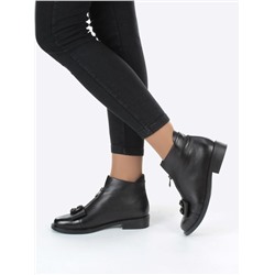 CA104-1 BLACK Ботинки женские (натуральная кожа, байка) размер 39