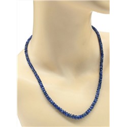 Бусы из Сапфира огранка рондель 4мм-6мм, 48см, 24,5г