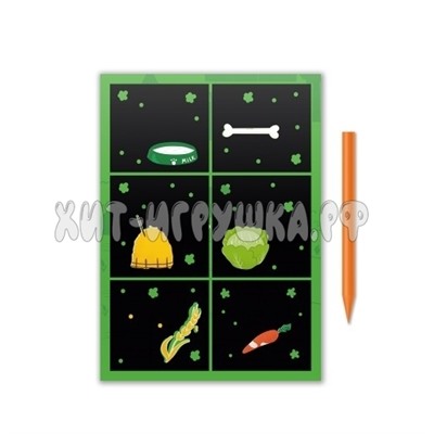 Гравюра мини "Что едят зверята" 300330, 300330
