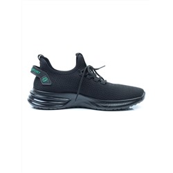 HA107-2 BLACK/GREEN Кроссовки мужские (текстиль) размер