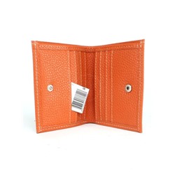 Портмоне женское Croco-ПР-905 натуральная кожа 2 отд,  8 карм,  оранжевый флотер (36)  255249