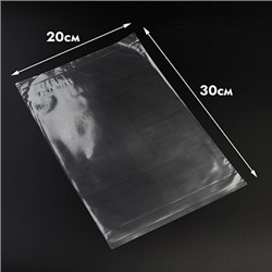 Пакет прозрачный 20*30 см, Без клейкой полоски