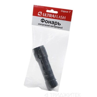 Фонарик на батарейках ULTRA FLASH 7102-ТН (1LED,3*R3, 1режим) черный