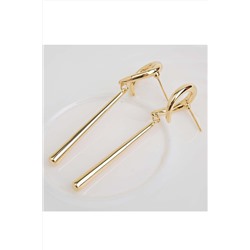 Серьги на гвоздиках с золотым покрытием 14K 1 мкр