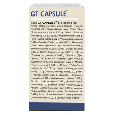 GT CAPSULE, Kerala Ayurveda (GT КАПСУЛЫ, при остеоартрите и остеопорозе, Керала Аюрведа), 100 капс. - СРОК ГОДНОСТИ ДО 31 МАЯ 2025 ГОДА