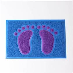 Коврик придверный грязезащитный Доляна «Следочки», 38×58 см, цвет МИКС