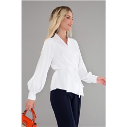 Блуза "Идеальная асимметрия" (белая) Б1525-11