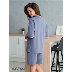 Трикотажная женская футболка оверсайз LINGEAMO серая ВФ-14 (84)