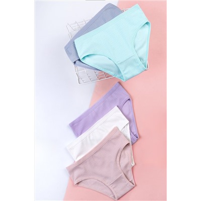 Трусы для девочки в рубчик 5шт. Happyfox