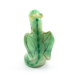 Скульптура из селенита "Дракончик изумрудик" 45*34*73мм