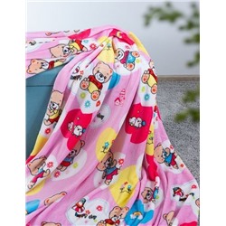 Покрывало-плед "Плюшевое счастье" фланель-микрофибра 150*200 см.