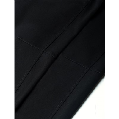 Брюки прямые на резинке из футера двухнитки с эластаном с затяжкой по низу