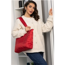 Сумка-шопер стеганая (красная) СШ06-46