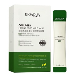 Ночная маска-желе с коллагеном и центеллой BIOAQUA Collagen Firming Sleeping Mask, 1 стик 4 мл.