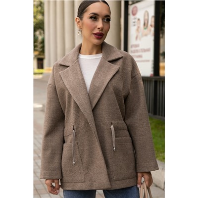 Пальто-пиджак (коричневый) Б14130-7М